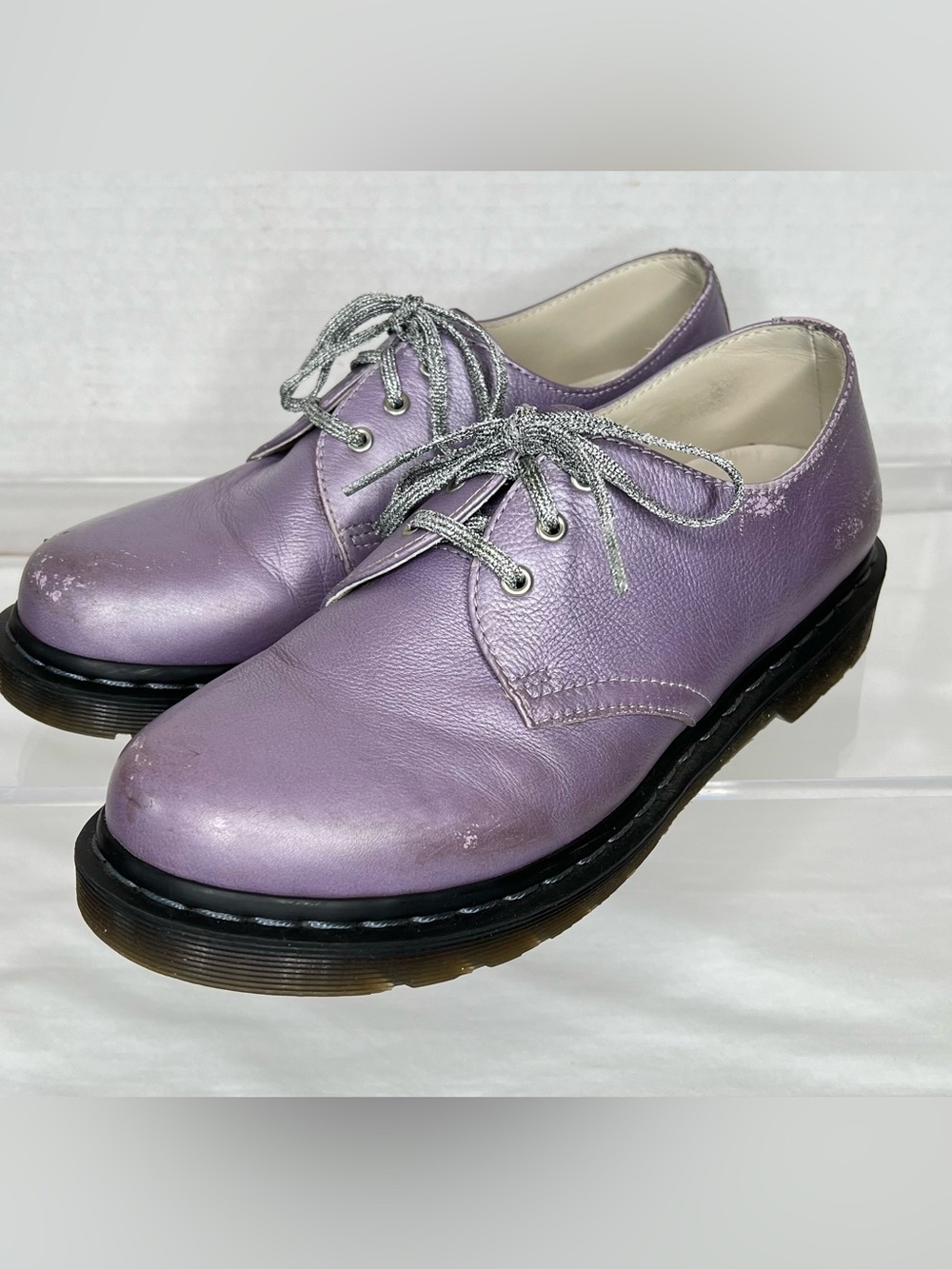 Dr. Marten Metallic Virginia Diva 1461 Oxford, Lavender, Women’s 9